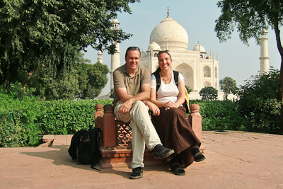 Wij bij de Taj Mahal