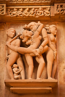 Erotische afbeelding in Khajuraho