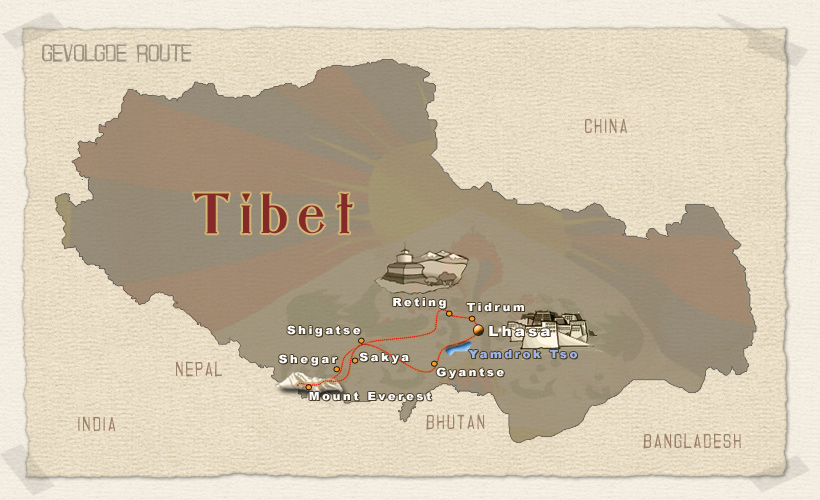 kaart tibet